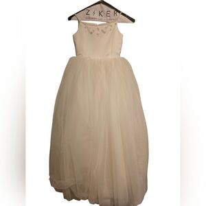 Micaelangelo Girls' White Tulle Party Dress